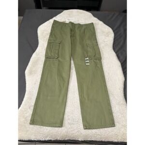 New Levis Ace Cargo Pants Mens 38x34 Olive Green‎ Relaxed Pockets NWT